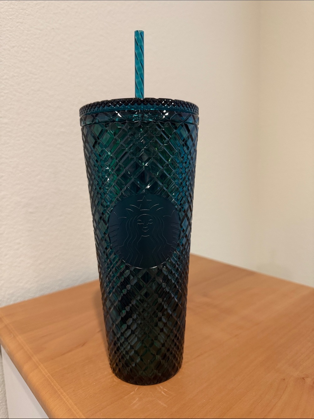 Green Diamond Cut Starbucks Cup